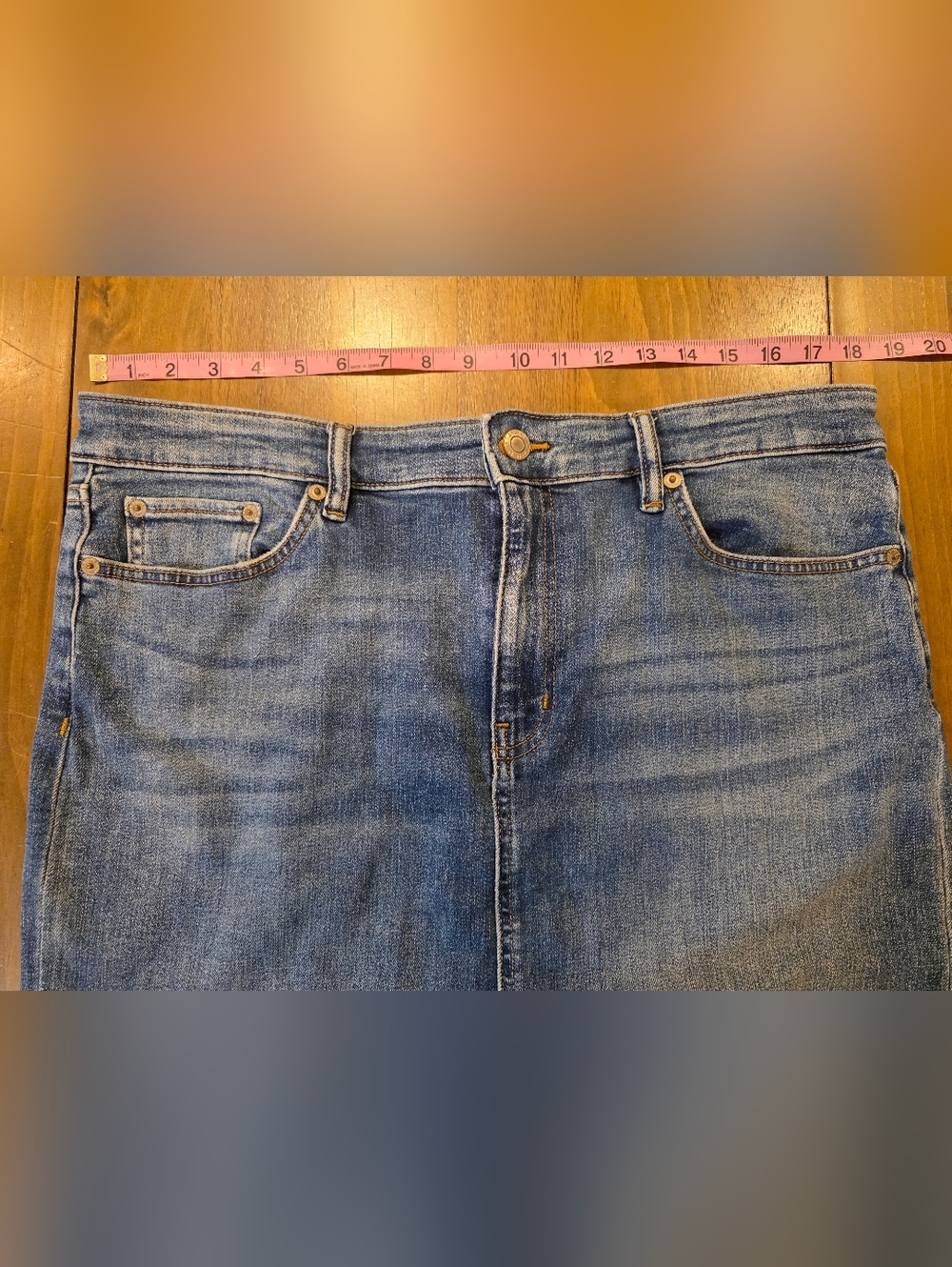Lauren Ralph Lauren Knee Length Denim Straight Skirt Sz 14 Casual Work - Picture 7 of 10